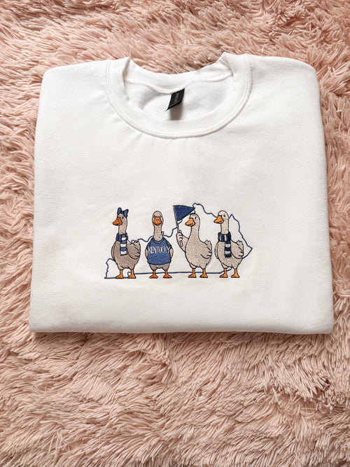 Embroidered Goose Kentucky Sweatshirt | Game Day Crewneck