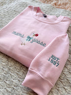 Mama Goose Embroidered Crewneck | Vintage Floral Mom Sweatshirt